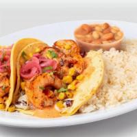 Cajun Shrimp Taco Combo · Cajun butter, roasted corn, chipotle cream. **Delivery orders will receive bottled water ins...