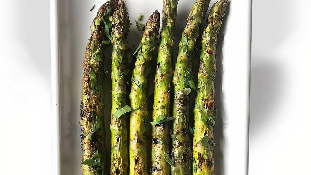 Grilled Asparagus · Topped with Lime Vinaigrette