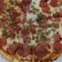 6. Glen Park All Meat · Ground beef, pepperoni, ham, sausage, salami, canadian bacon.