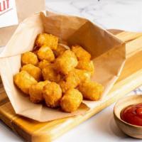 Tater Tots · Classic tater tots, a perfect complement to our burgers. Contains nightshades. We cannot mak...
