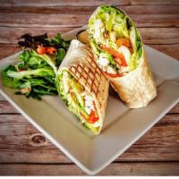 Caesar Wrap · romaine, grilled chicken breast, tomato, avocado, parmesan cheese, croutons, caesar dressing...