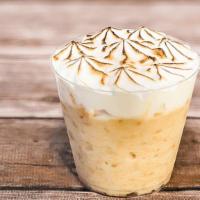 Tres Leches · cake marinated in three milks topped with meringue. 🅥=Vegetarian