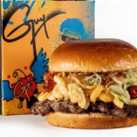Bacon Mac N Cheese Burger · Guy’s Award-winning burger! Voted Best Burger In Las Vegas By Seven Magazine; Winner Of New ...
