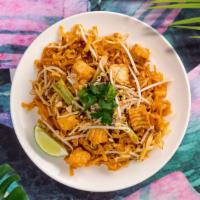 Pad Thai · Vermicelli noodles served with bean sprouts and crushed peanuts, and your choice of tofu or ...