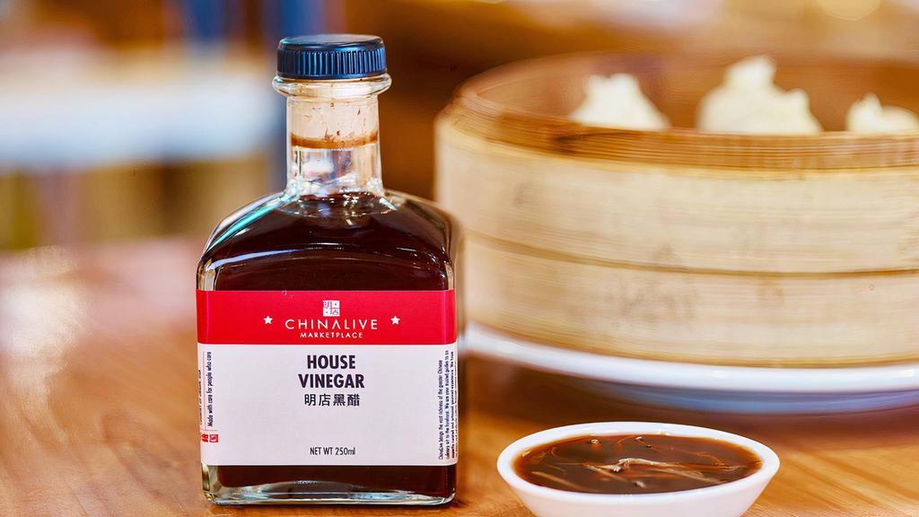 China Live Signature House Black Vinegar · 25 ml bottle. Black Chiang-Kiang style, infused with ginger and hawthorne berries.
