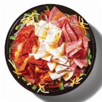 Turkey Italiano (570 Cals) · Oven Roasted Turkey, with an Italian kick. We add in pepperoni and Genoa Salami, plus Monter...