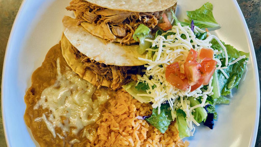 Crispy Tacos Lunch Platter · 2 pieces.