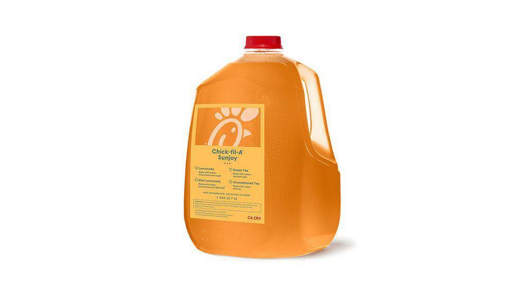 Gallon Sunjoy® (1/2 Sweet Tea, 1/2 Diet Lemonade) · A refreshing combination of our classic Chick-fil-A® Diet Lemonade and freshly-brewed Sweetened Iced Tea.