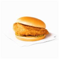 Chick-Fil-A® Chicken Sandwich · A boneless breast of chicken seasoned to perfection, freshly breaded, pressure cooked in 100...