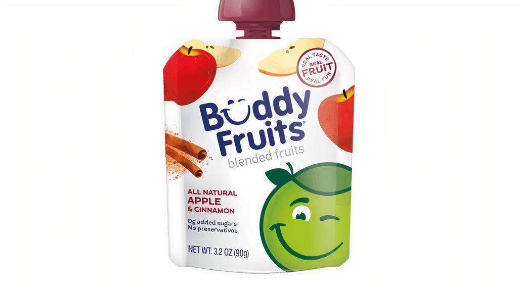 Buddy Fruits® Apple Sauce · Buddy Fruits® brand applesauce is a 100% all natural combination of fresh apples, apple juice and cinnamon, blended smooth and served in a fun, squeezable 3.2 oz. child-size pouch.