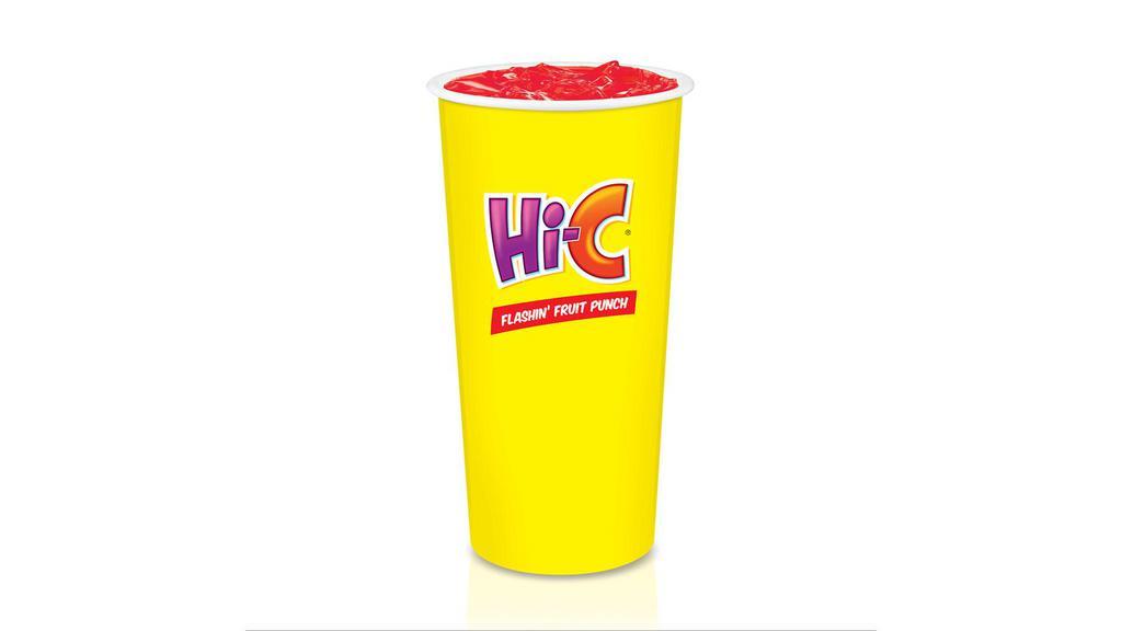 Hi-C® Fruit Punch · Fountain beverage. A product of The Coca-Cola Company.