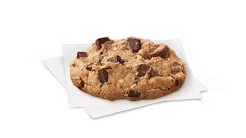 Chocolate Chunk Cookie · Cookies have both semi-sweet dark and milk chocolate chunks, along with wholesome oats.