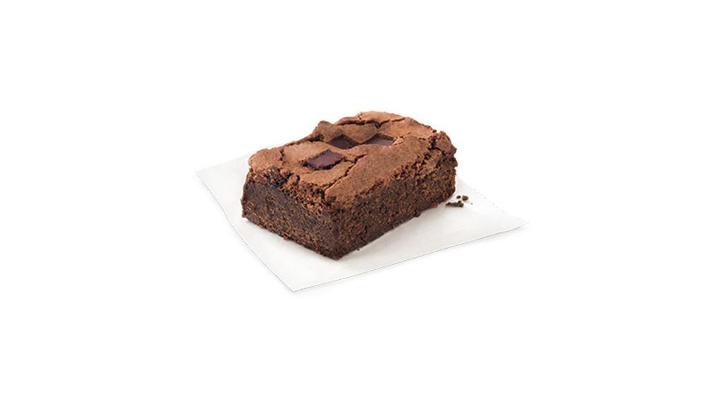 Chocolate Fudge Brownie · A decadent dessert treat with rich semi-sweet chocolate melted into the batter and fudgy chunks. Available individually or in a tray.