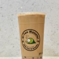 Panda Milk Tea · Classic Milk Tea w/ Honey Boba & Crystal Boba