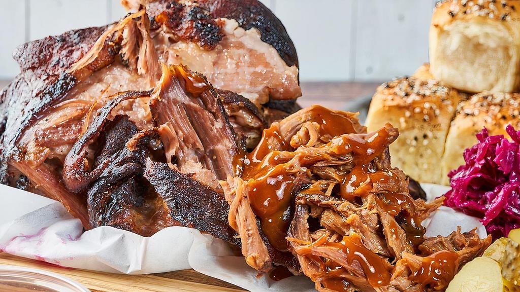 BBQ Pulled Pork · Smoked slowly in our wood smoker and tossed with smokey mama BBQ sauce. We cannot make substitutions.