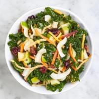 Kale & Apple Rainbow Salad  · kale, granny smith apples, rainbow carrots, candied pecans, dried cranberries, toasted cocon...