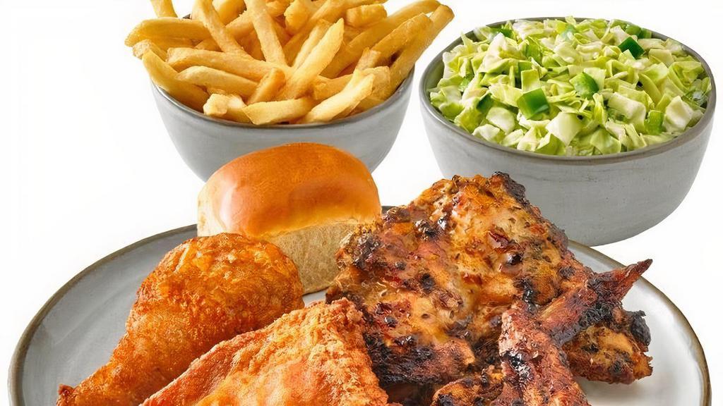 Four Piece Special · Choice of Campero Fried, Grilled or Both (Fried & Grilled). Includes 4 Pieces of Chicken, 2 Sides and Choice of Tortilla or Dinner Roll.