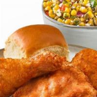 Three Piece Meal · Choice of Campero Fried or Grilled. Includes 3 Pieces of Chicken, two Sides and Choice of To...