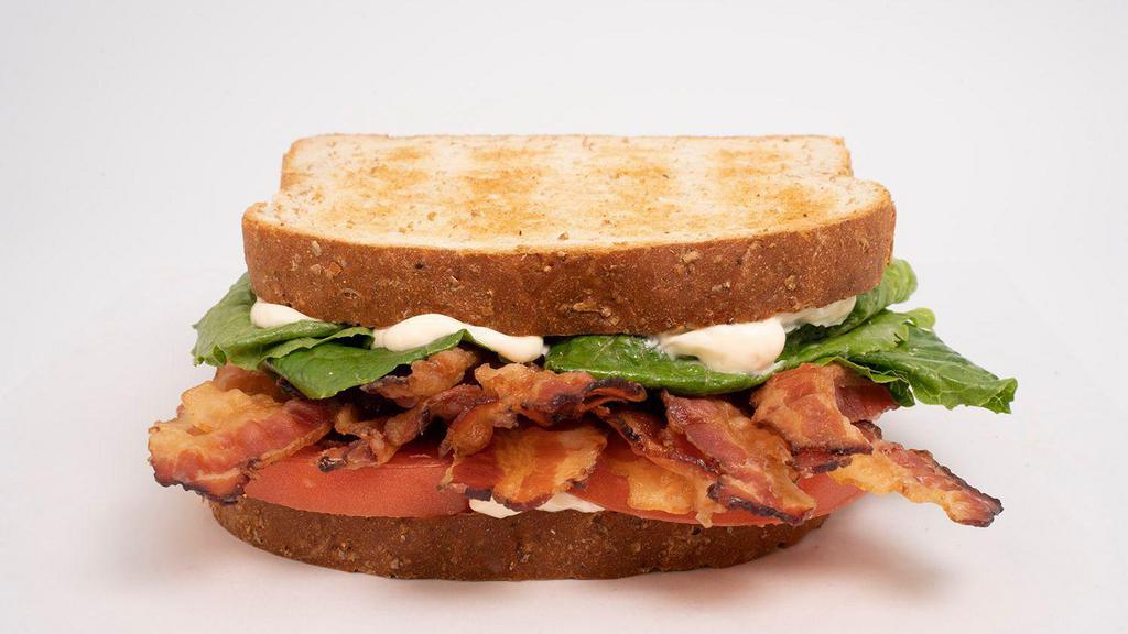 BLT · Bacon, Lettuce, Tomato, Mayo on Toasted Wheat