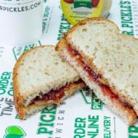 Kids PB&J MEAL · Peanut butter and strawberry jelly, includes applesauce, and cookie.