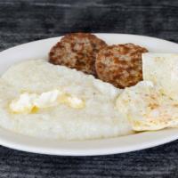 Classic Two Egg Breakfast · Choice of Bacon, Pork Sausage, Ham, or 4 oz. Beef Patty with 2 eggs and a choice of Side. Co...