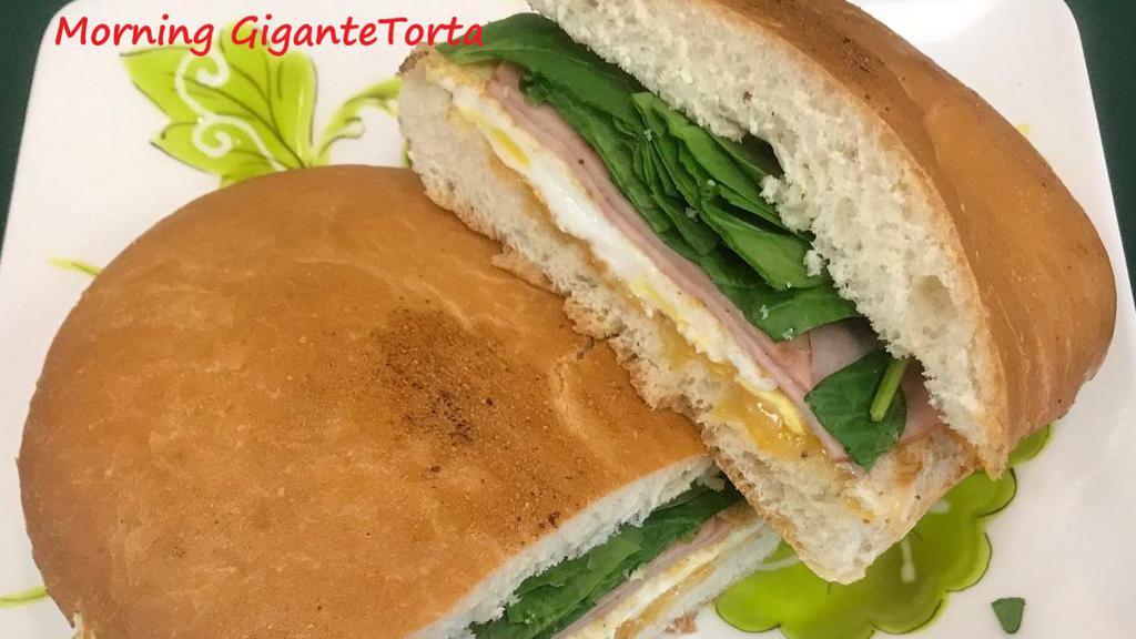 Gigante Torta · Choice of Meats, Cheese, onion, Jalapeno, Avocado, lettuce, refried bean or sour cream, grilled Gigante Torta bread