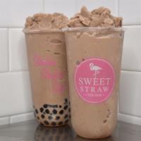 Blended Mocha w/ Sweet Creama · Coffee & Chocolate blended together and topped with sweet creama (soft whipped dairy foam - ...