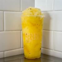 Passion Fruit Blended Ice · Tart, sweet, and refreshing! Note: Sweetness can only be adjusted down to 50% as passion fru...