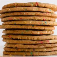 Single Confetti Cookie · Fun for any occasion. Sweet & chewy vanilla cookie with rainbow sprinkles.