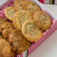 Cookies 12-Pack · A selection of Kara’s cookies: chocolate chip, confetti, snickerdoodle,  and oatmeal raisin....