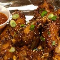 Chicken wings 6 pcs  · Bone in chicken wings with choice of flavour