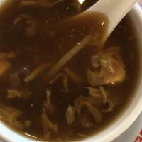 14. Hot & Sour Soup (Not Meat) · Hot and spicy.