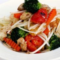 Vegetable Deluxe · Sautéed assorted fresh vegetables, tofu, mushrooms, and baby corn in a light oyster sauce or...
