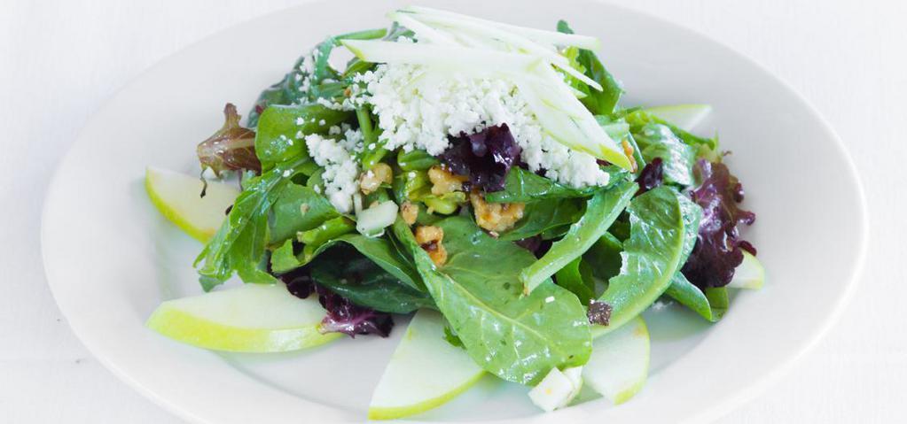 Apple & Goat Cheese Salad · With soybeans, walnuts and lemon-pepper vinaigrette.