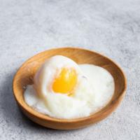 Organic Poached Egg · Soft poached free-range brown egg
