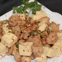 椒鹽雞膝豆腐/Salt & pepper tofu & chicken knees · Salt & pepper tofu & chicken knees