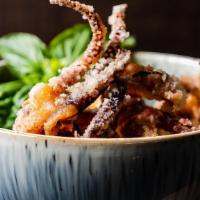 Fried Squid Tentacles · Spicy.