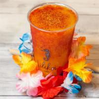 Mango Almighty · A classic drink combines the sweetness of mango with the subtle saltiness of chamoy and spic...