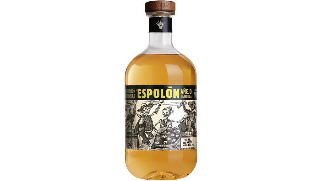 Espolon Anejo Tequila (750 ml) · This tequila Añejo starts as Blanco and finishes as something entirely unique. First aged in new American oak for 10 months, it’s then placed into deeply charred bourbon whiskey barrels and aged two months longer to create a tequila rich in character with a taste all its own. This one deserves to be sipped, alone or with an ice cube