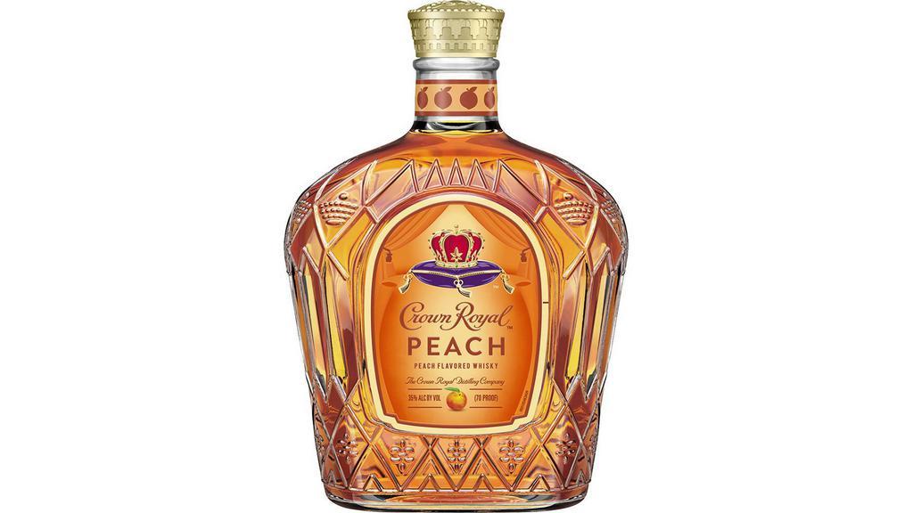 Crown Royal Peach (750 ml) · Crown Royal Peach Flavored Whisky is a new Limited Edition from Crown Royal, bringing some juicy sweetness to your summer season. To create this extraordinary blend, Crown Royal whiskies are carefully selected by our master blender and infused with the juicy flavor of fresh Georgia peaches. The result is a vibrantly delicious whisky, bursting with the luscious flavor of peach and the distinctive smoothness of Crown Royal.