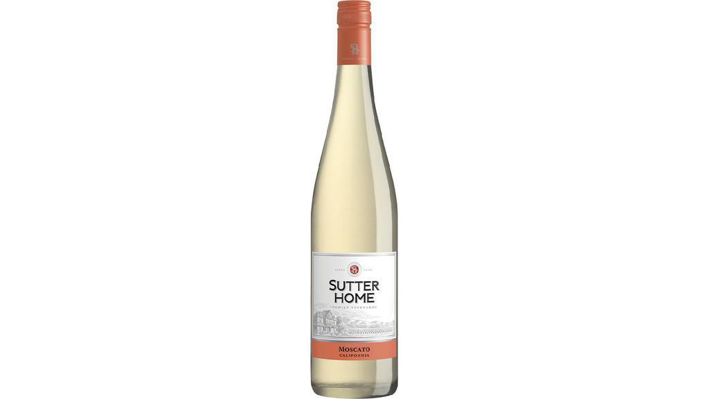 Sutter Home Moscato (750 Ml) · This sweet and juicy wine delights with strawberry, ripe honeydew, and melon flavors. It offers a lovely bouquet of rose, lychee fruit, and peaches, as well as an inviting aroma that reminds us of the farmers market. Serve Moscato chilled with cheeses, fruits, desserts, friends, and family.