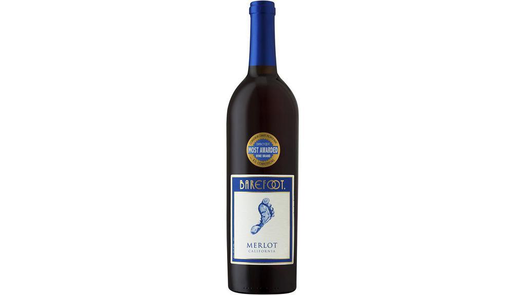 Barefoot Cellars Merlot (750 ml) · Barefoot Merlot is a luscious wine with alluring flavors of boysenberry and split cherries followed by hints of silky chocolate for a decadent finish.