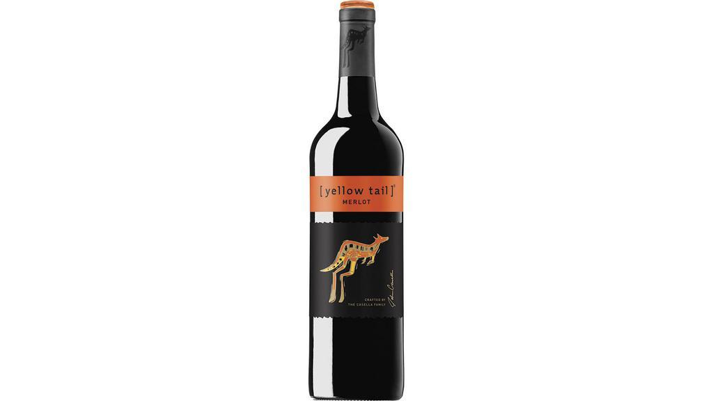Yellow Tail Merlot (750 ml) · This [yellow tail] Merlot is everything a great wine should be – soft, velvety and easy to drink. Soft and smooth, with notes of dark plum, juicy berries and subtle spice.