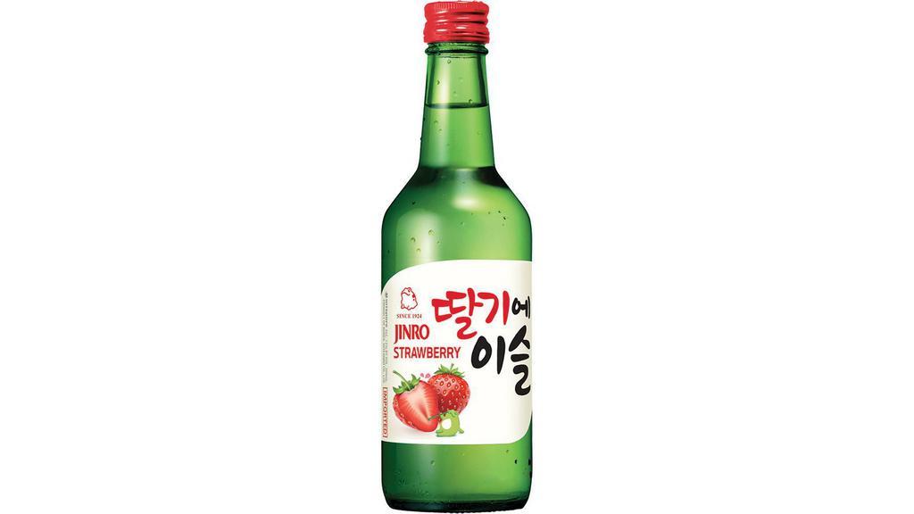 Jinro Strawberry Soju (375 ml) · Jinro Strawberry Soju provides the sweet taste of ripened strawberry in each sip while maintaining its light and refreshing experience. Jinro Strawberry Soju is a neutral spirit with natural and artificial flavors.