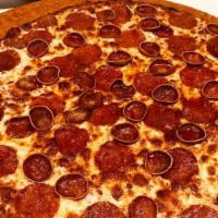 Double Play Pepperoni Pizza (Small) · Two Kinds of Pepperoni, All Kinds of Flavor! Classic pepperoni, and new Mini Pepperoni on ze...