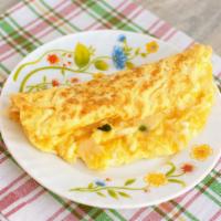 Omelette · Fresh dish made from beaten eggs, onion, chillies and seasonings.