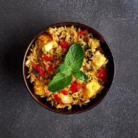 Paneer Biryani · Delicious rice dish made with marinated paneer cubes and aromatic seeraga samba rice.
