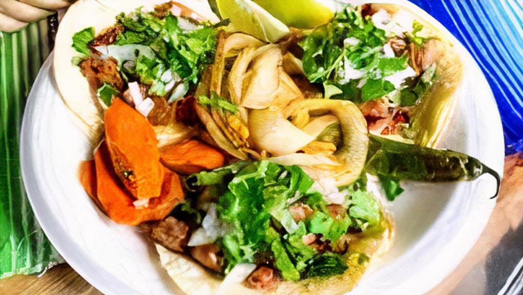 Taco · Typical Mexican street taco, made with your choice of meat.