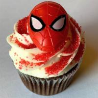 Spider Man · All cupcakes are iced with buttercream frosting. Design includes two different Spiderman top...