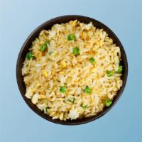 Hawkers Egg Fried Rice · Long grain aromatic rice wok tossed with fried egg, fresh seasonal mixed vegetables, and Ind...